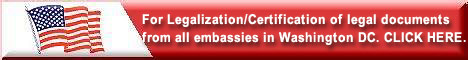 US Legalization - For Legalization/Certification of legal documents frin akk embassies in Washington DC.